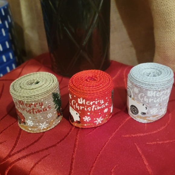 Christmas Red, Silver and Gold Ribbon - Picture 2 of 11